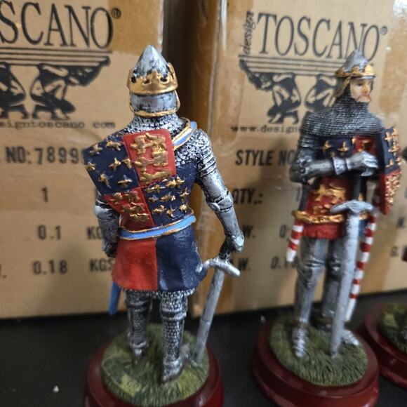 Three Toscano Early Knights of England Figurines Statue - Picture 4 of 10